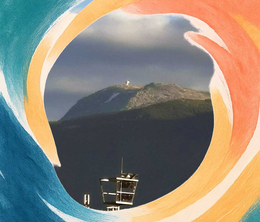 Vitosha Mountain. The white building near Cherni Vrah (Black Peak) is the astronomical observatory, used for research and weather monitoring.