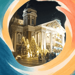 The German Christmas Market in Sofia is located close to the National Teatre